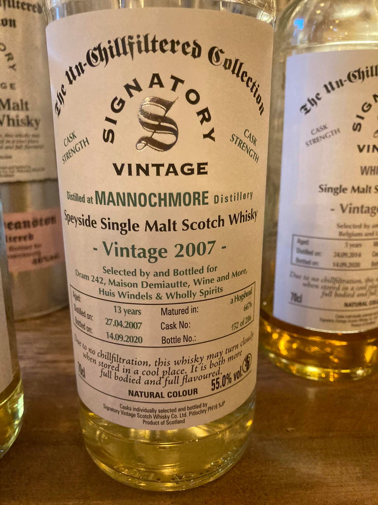 Whisky-loterij! Win een fles Mannochmore (Signatory) Vintage 2007 – Bottled by Wholly Spirits
